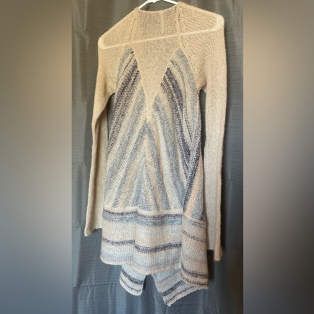 Free People Lurex waterfall open cardigan S/P - Picture 4 of 6